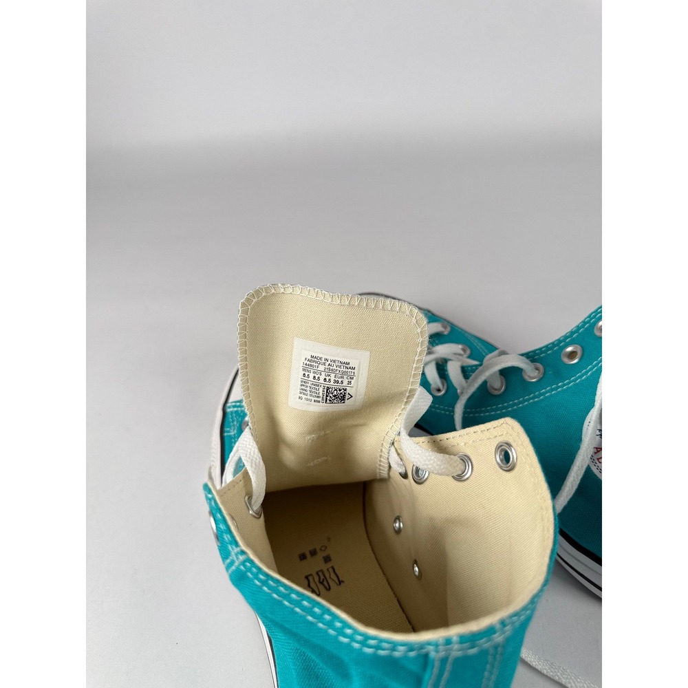 Converse Chuck Taylor All Star High Top Teal Sneaker 144801F Mens 6.5 Womens 8.5 - Picture 7 of 8